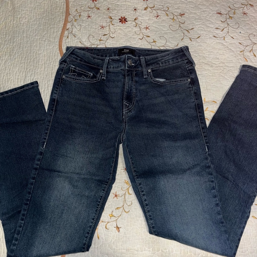 True Religion Women's Dark Indigo Straight Leg Jeans